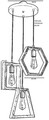 Lustra, Beacon, 890BCN1119, Lemn de carpen, Nuc / Negru