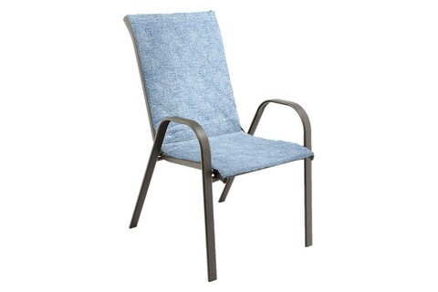 Perna scaun cu spatar Alcam, Midsummer, 105x48x3 cm, microfibra matlasta, Blue Jeans Alcam