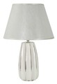 Lampa de masa Emmi, Mauro Ferretti, 1 x E27, 40W, 30x45 cm, ceramica/fier/textil, alb/argintiu