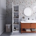 Dulap pentru haine, Miwood, Yaman 1 Door, 40x182x47 cm, PAL, Alb