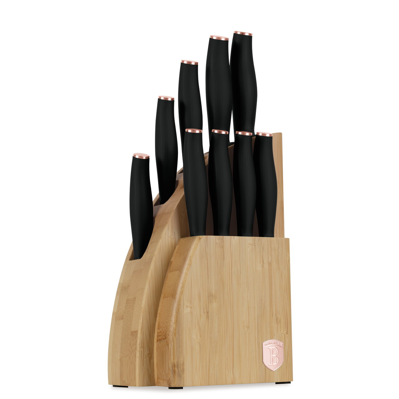 Set 9 cutite cu suport Berlinger Haus, Black Rose, inox/bambus, negru/natur - view 14