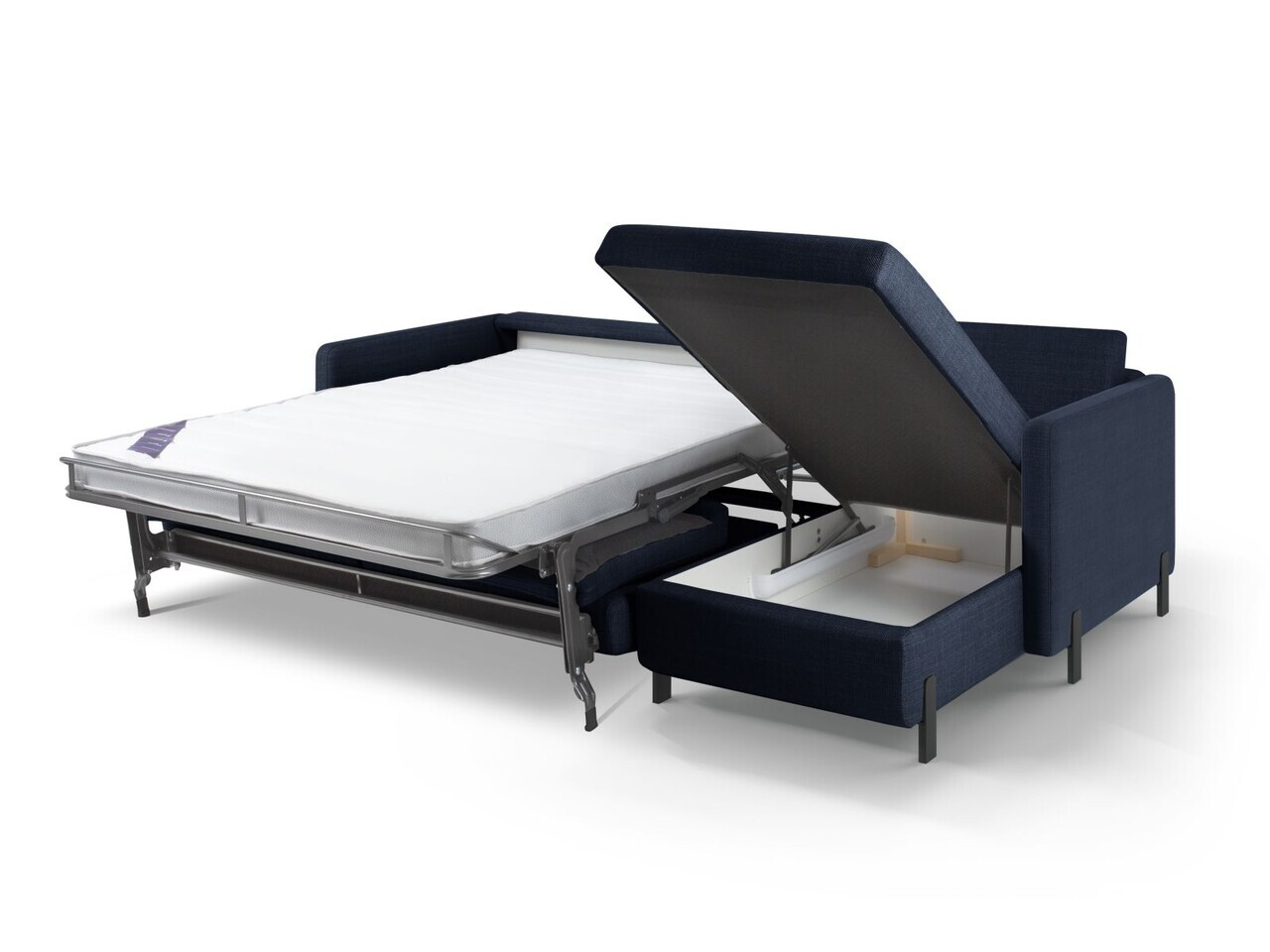 Coltar extensibil dreapta 5 locuri, Gloria, Micadoni Home, 286x170x88 cm, tesatura structurata, albastru — imaginea 6