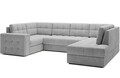 Coltar extensibil dreapta 5 locuri ELTAP, RT-84MO, Blewett, 299x198x82 cm, lemn/poliester, gri deschis
