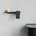 Suport hartie igienica cu raft depozitare, Brabantia, MindSet Infinite Grey, 42x9x4.5 cm, otel, gri