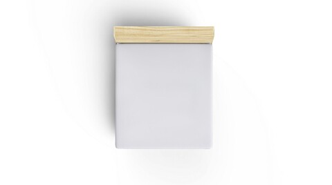 Cearceaf de pat cu elastic, 180x200 cm, 100% bumbac ranforce, Patik, White, alb