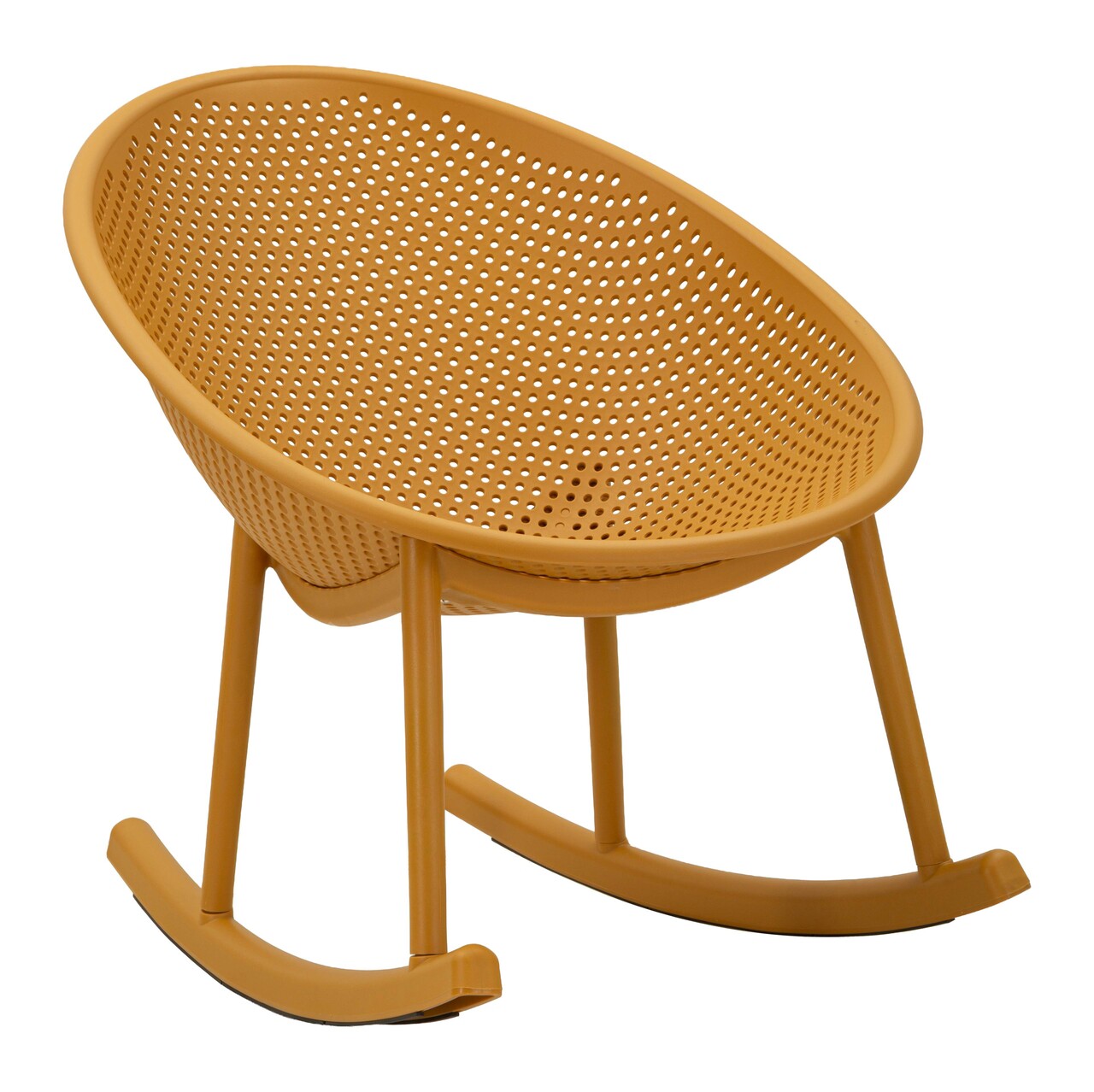 Set 2 scaune balansoar, Mauro Ferretti, Ibiza, 66x88x80 cm, utilizare interior / exterior,  plastic, mustar - view 11