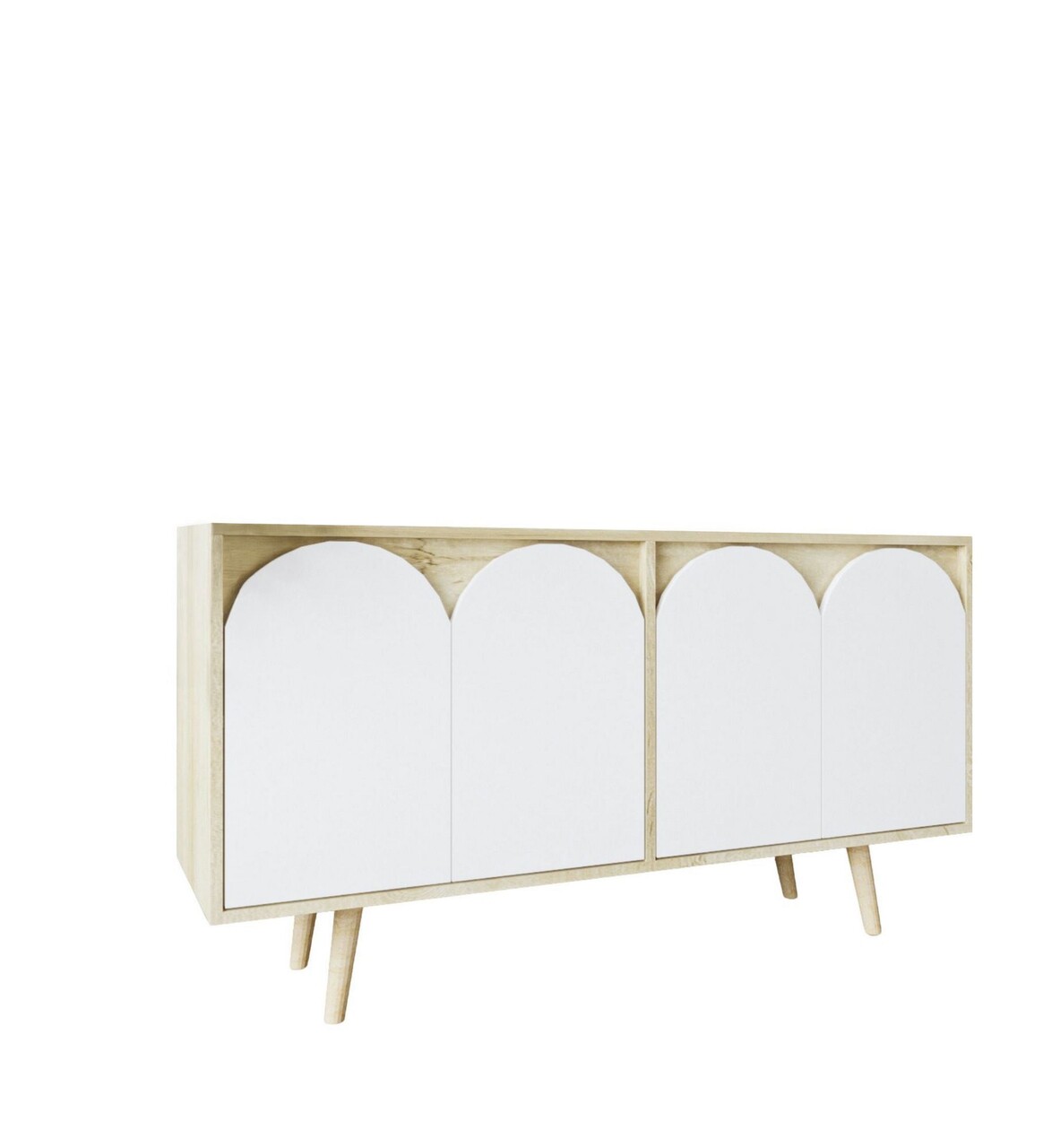 Consola, Hanah Home, Venezia 150, 150x80x45 cm, PAL, Stejar Safir / Alb - view 5