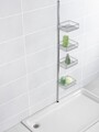 Etajera de colt extensibila pentru baie, Wenko, Domaso, 25 x 62-275 x 20 cm, inox