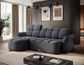 Coltar extensibil stanga 3 locuri ELTAP, Beneth, 301x185x115 cm, lemn/poliester, albastru