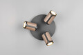 Plafoniera Gillan, TRIO, 30x16 cm, 10W, 3x GU10, metal, bronz