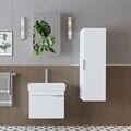 Set Dulap de Baie cu Chiuvetă și Oglindă (3 Piese), Hanah Home, 2920, PAL MELAMINAT, Alb