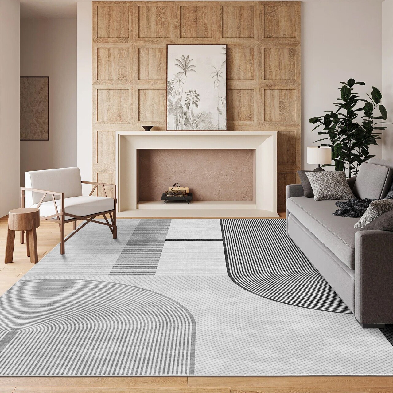 Covor, Infkece14, 80x120 cm, Gri — imaginea 2