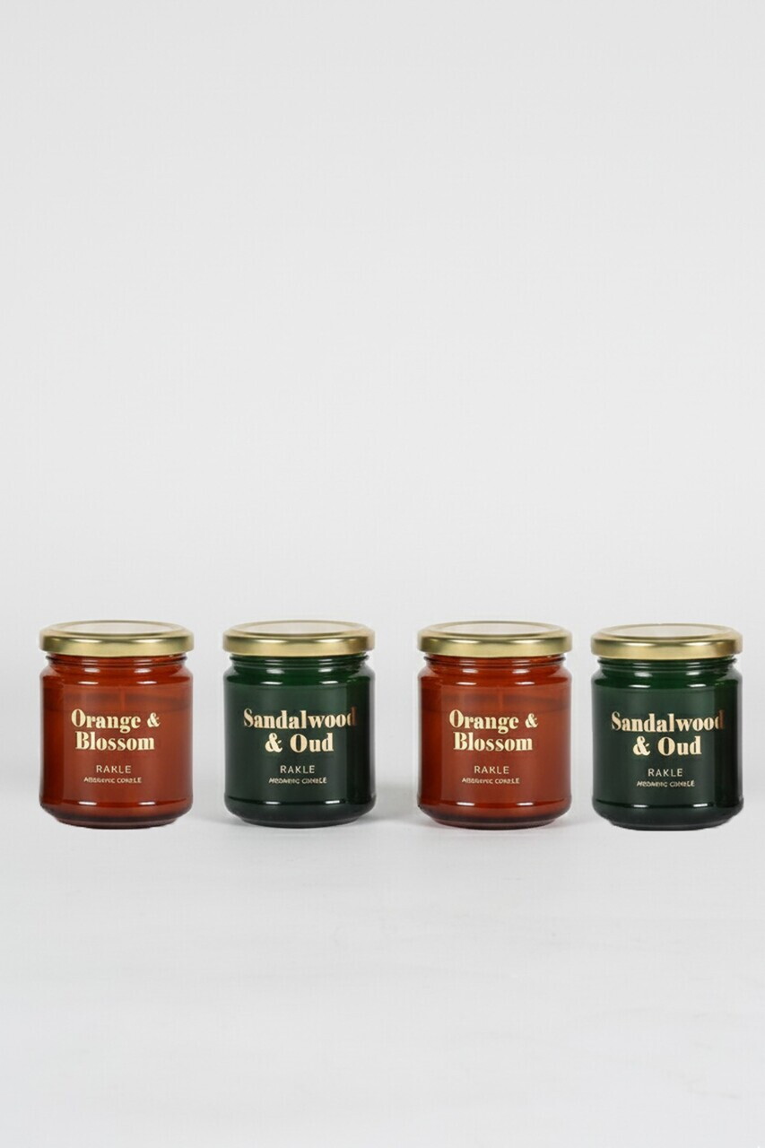 Set de lumanari, Glam Gold 110, Verde / Portocaliu — imaginea 4