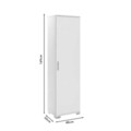 Dulap multifunctional Chad, Pakoworld, 45x32x169 cm, PAL melaminat, alb lucios