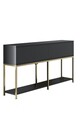 Consola, Bexley, Lord, 150x80x30 cm, PAL, Antracit / Aur