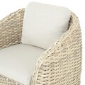 Scaun dining, Cancun, L.74 l.78 H.80 cm, aluminiu, alb/gri