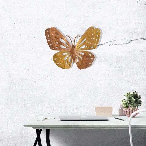Decoratiune de perete, ines, metal, dimensiune: 29 x 22 cm, multicolor
