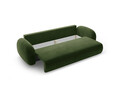 Canapea extensibila 3 locuri, Tonale, Cosmopolitan Design, 262x105x88 cm, catifea, verde army