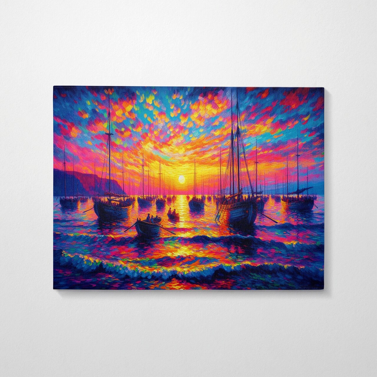 Tablou decorativ, KNV9963, Cadru: 100% LEMN (grosime: 3 cm), Multicolor - view 2