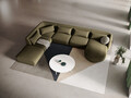 Coltar panoramic stanga 6 locuri, Tulum, Cosmopolitan Design, 330x255x70 cm, catifea, verde
