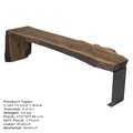 Comoda TV, Massive Design, Calla, 193 x 46 x 40 cm,  lemn de nuc, nuc