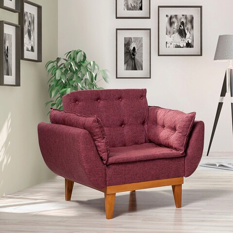 Fotoliu, unique design, 867unq1016, lemn de carpen, rosu claret