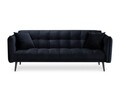 Canapea extensibila, Canna, Mazzini Sofas, 3 locuri, 225x100x85 cm, catifea, albastru inchis