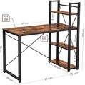 Birou, Vasagle, 120 x 60 x 120 cm, PAL/otel, maro rustic
