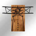 Decoratiune de perete, Vecivi, lemn/metal, 68 x 58 cm, negru/maro