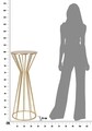 Masuta inalta Stick Glam , Mauro Ferretti, Ø 38x100 cm, fier, auriu