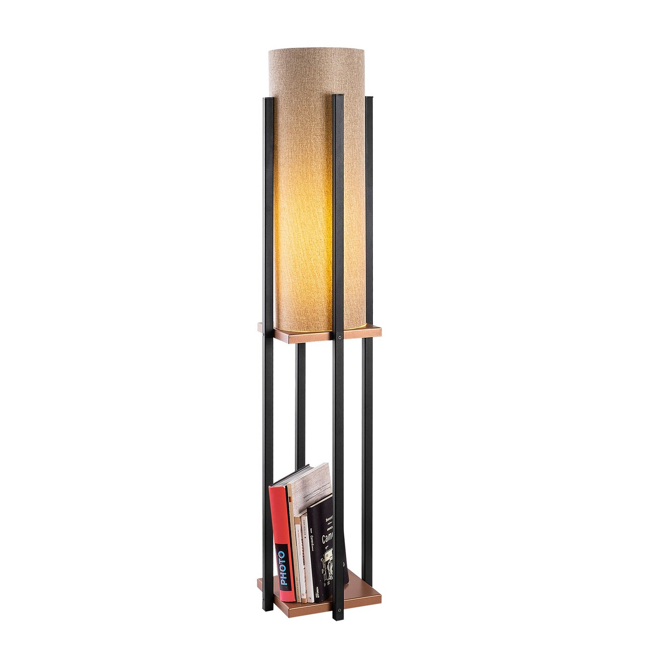 Lampadar, Lampana, 211LMP1114, Metal, Negru/Cupru