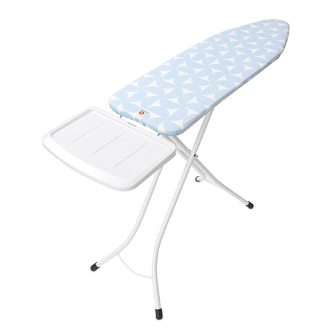 Masa de calcat, Brabantia B, Fresh Breeze, 124x38 cm, 7 pozitii de reglare, cu suport statie de calcat, otel/bumbac