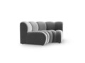 Modul pentru canapea, 1 loc, Lupine-44, Micadoni Home, 185x95x70 cm, catifea, gri