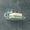 Savoniera Metro, iDesign, 14x11.5x9 cm, cu ventuza, aluminiu