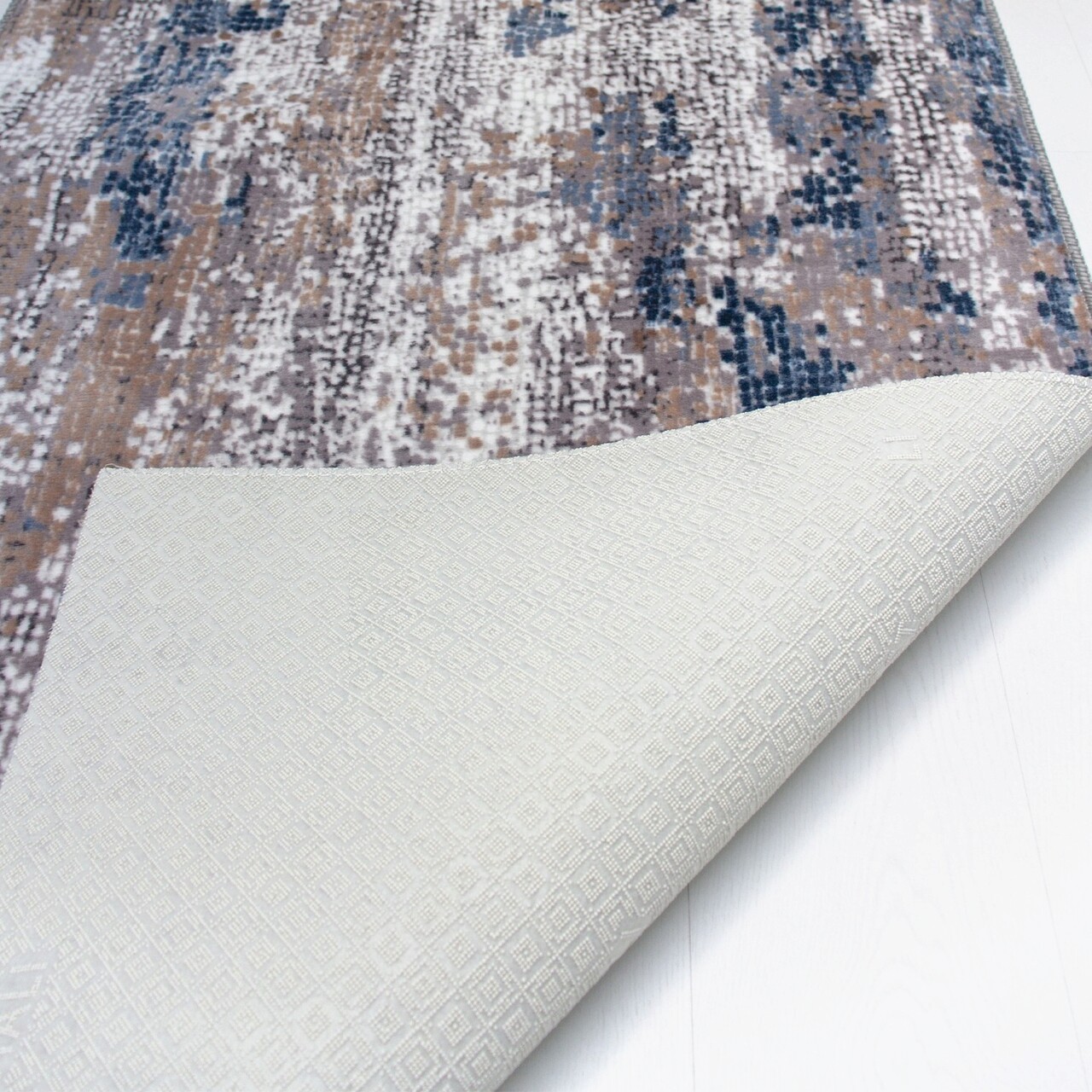 Covor, 121, 80x200 cm, Poliester, Nurca / albastru - 2 | YEO