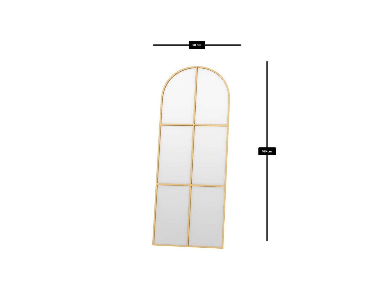 Oglinda Cheval, Hanah Home, Influencer, 70x180 cm, Metal, Auriu