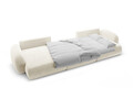 Coltar panoramic extensibil 5 locuri, Tonale, Cosmopolitan Design, 362x149x88 cm, catifea, ivoriu