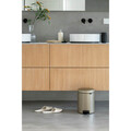 Cos de gunoi cu pedala, Brabantia, NewIcon Metallic Gold, 5 L, 27.2x20.5x29.1 cm, otel, auriu