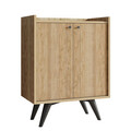 Dulap multifunctional, Mod Design, Seul, 70x40x91.5 cm, Stejar / Negru