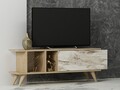 Comoda TV, Odessa, Liberty, 120x30x45 cm, PAL, Stejar safir / marmură