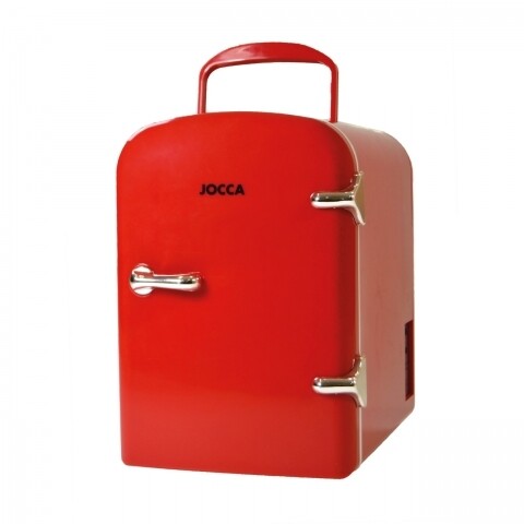 Mini frigider portabil jocca, 4 l, rosu