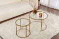 Set masuta de cafea, Nordure, Aurum, Auriu / Transparent