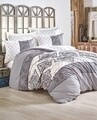 Lenjerie de pat dubla Alope - Grey, Cotton Box, 4 piese, bumbac ranforce, gri
