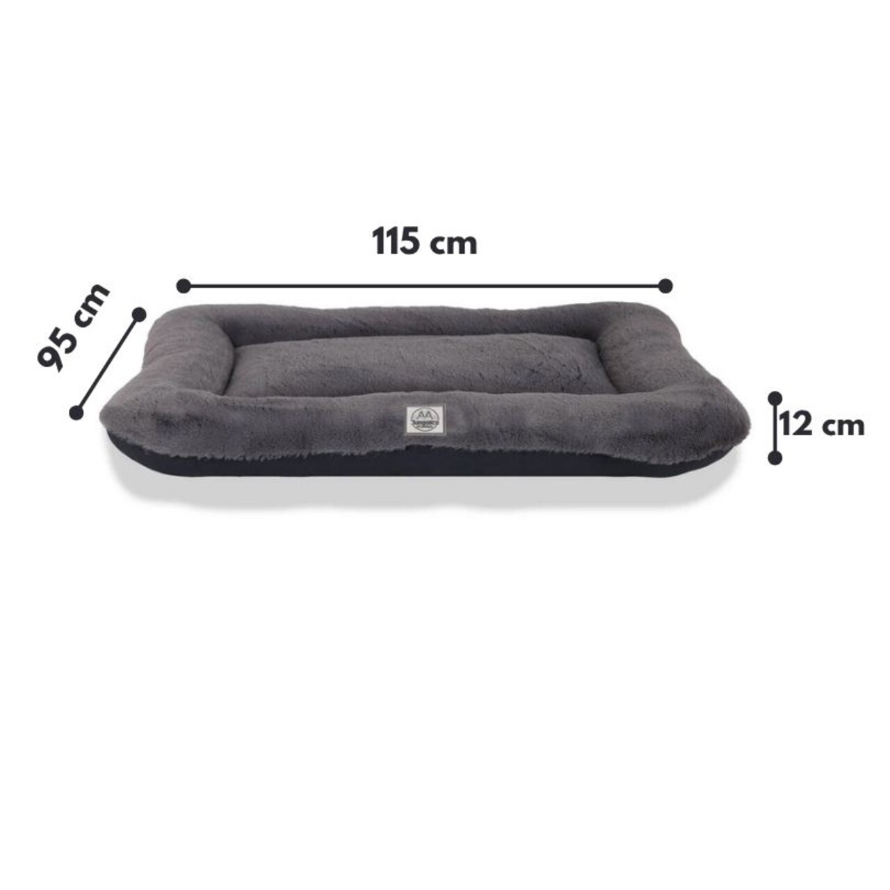 Pat pentru animale de companie, Paws & Whiskers, Sally Dog 95 x 115, Material exterior: 100% poliester, Antracit