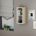 Raft de perete, Olivia, Zera, 35x72x19.6 cm, PAL, Stejar Safir / Alb