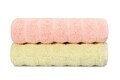 Set 2 prosoape de maini 406, Beverly Hills Polo Club, 50x90 cm, bumbac, verde/roz deschis