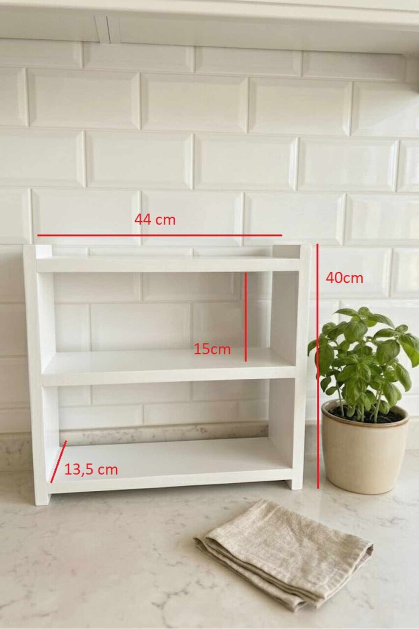 Raft de bucatarie, Hanah Home, Ck30C, 44x40x13.5 cm, PAL, Alb — imaginea 3