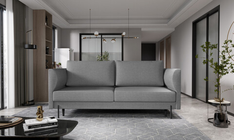 Canapea extensibila 4 locuri ELTAP, SO-REV-04FL, Revi, 215x98x92 cm, lemn/poliester, gri