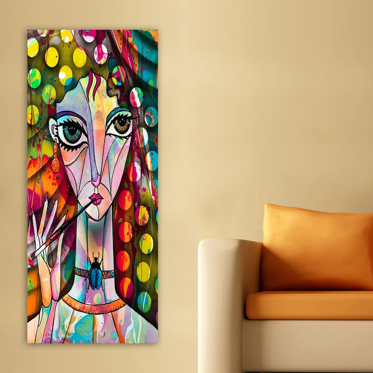 Tablou decorativ DKY21548363803_50120 Cadru: 100% LEMN (grosime: 3 cm) Multicolor