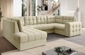 Coltar extensibil stanga 5 locuri ELTAP, LT-04MO, Blewett, 299x198x82 cm, lemn/poliester, bej